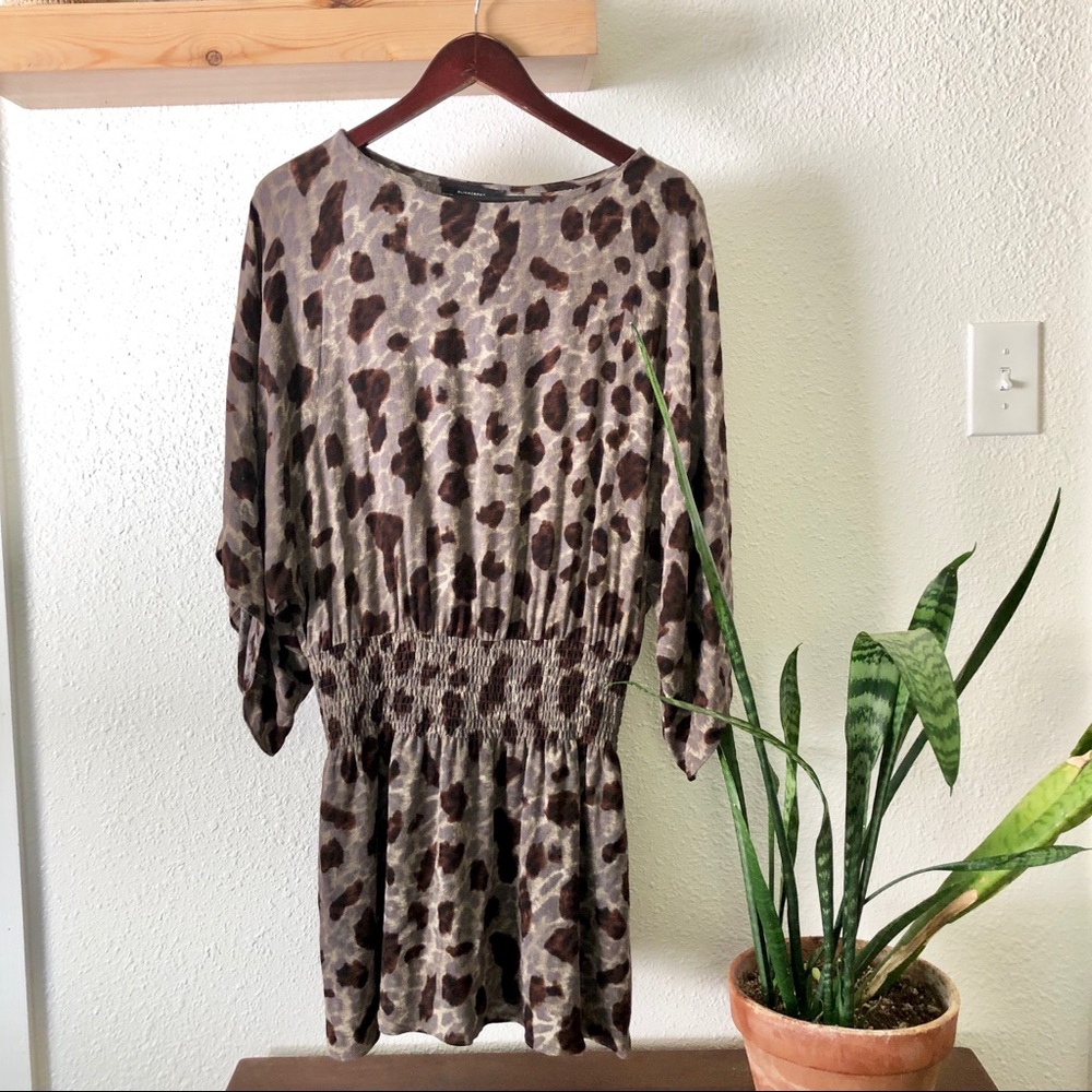 Olivicious leopard mini dress